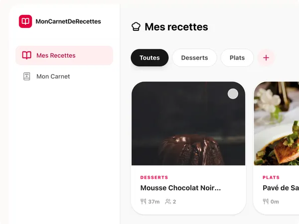 Cookbook with imported recipes