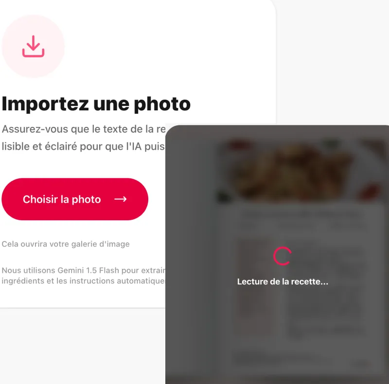 Photographie d'une recette manuscrite pour l'ajouter à un livre